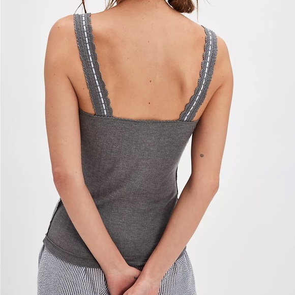 New - Intimately by Free People Only You Heather Grey Tank Top - Picture 2 of 4